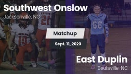 Matchup: Southwest Onslow Hig vs. East Duplin  2020