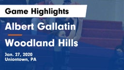Albert Gallatin vs Woodland Hills  Game Highlights - Jan. 27, 2020