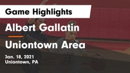 Albert Gallatin vs Uniontown Area  Game Highlights - Jan. 18, 2021