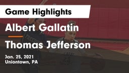 Albert Gallatin vs Thomas Jefferson  Game Highlights - Jan. 25, 2021