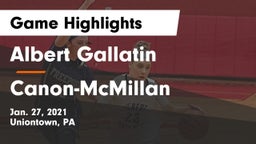 Albert Gallatin vs Canon-McMillan  Game Highlights - Jan. 27, 2021
