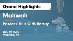Mahwah  vs Pascack Hills Girls Varsity Game Highlights - Oct. 10, 2020