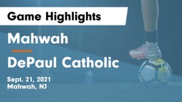 Mahwah  vs DePaul Catholic  Game Highlights - Sept. 21, 2021