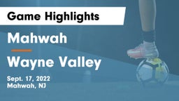 Mahwah  vs Wayne Valley  Game Highlights - Sept. 17, 2022