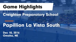 Creighton Preparatory School vs Papillion La Vista South  Game Highlights - Dec 10, 2016