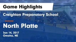 Creighton Preparatory School vs North Platte  Game Highlights - Jan 14, 2017