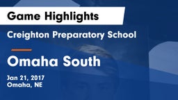 Creighton Preparatory School vs Omaha South  Game Highlights - Jan 21, 2017