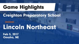 Creighton Preparatory School vs Lincoln Northeast  Game Highlights - Feb 5, 2017