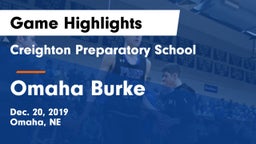 Creighton Preparatory School vs Omaha Burke  Game Highlights - Dec. 20, 2019