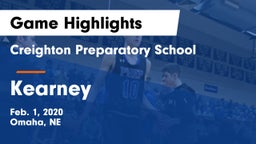 Creighton Preparatory School vs Kearney  Game Highlights - Feb. 1, 2020