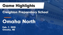 Creighton Preparatory School vs Omaha North  Game Highlights - Feb. 7, 2020