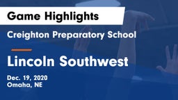 Creighton Preparatory School vs Lincoln Southwest  Game Highlights - Dec. 19, 2020