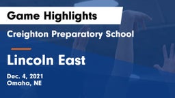 Creighton Preparatory School vs Lincoln East  Game Highlights - Dec. 4, 2021