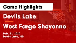 Devils Lake  vs West Fargo Sheyenne  Game Highlights - Feb. 21, 2020