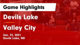 Devils Lake  vs Valley City  Game Highlights - Jan. 22, 2021