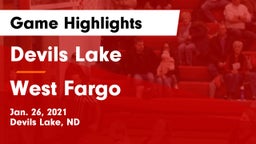 Devils Lake  vs West Fargo  Game Highlights - Jan. 26, 2021
