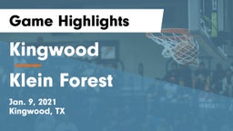 Kingwood  vs Klein Forest  Game Highlights - Jan. 9, 2021