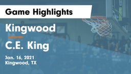 Kingwood  vs C.E. King  Game Highlights - Jan. 16, 2021