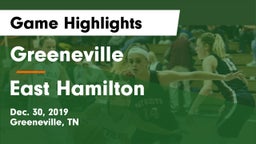 Greeneville  vs East Hamilton  Game Highlights - Dec. 30, 2019