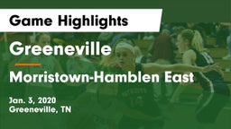 Greeneville  vs Morristown-Hamblen East  Game Highlights - Jan. 3, 2020