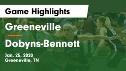 Greeneville  vs Dobyns-Bennett  Game Highlights - Jan. 25, 2020