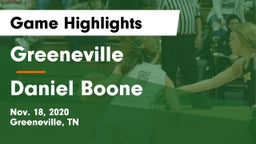 Greeneville  vs Daniel Boone  Game Highlights - Nov. 18, 2020