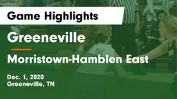 Greeneville  vs Morristown-Hamblen East  Game Highlights - Dec. 1, 2020