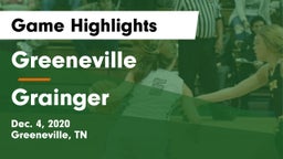 Greeneville  vs Grainger  Game Highlights - Dec. 4, 2020