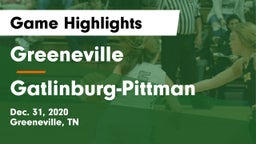 Greeneville  vs Gatlinburg-Pittman  Game Highlights - Dec. 31, 2020