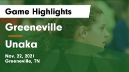 Greeneville  vs Unaka  Game Highlights - Nov. 22, 2021