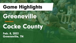 Greeneville  vs Cocke County  Game Highlights - Feb. 8, 2022
