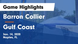 Barron Collier  vs Gulf Coast  Game Highlights - Jan. 14, 2020