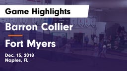 Barron Collier  vs Fort Myers  Game Highlights - Dec. 15, 2018