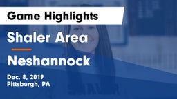 Shaler Area  vs Neshannock  Game Highlights - Dec. 8, 2019
