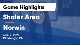 Shaler Area  vs Norwin  Game Highlights - Jan. 9, 2020
