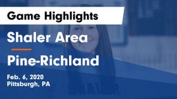 Shaler Area  vs Pine-Richland  Game Highlights - Feb. 6, 2020