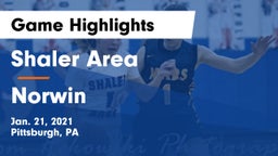 Shaler Area  vs Norwin  Game Highlights - Jan. 21, 2021