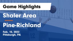 Shaler Area  vs Pine-Richland  Game Highlights - Feb. 10, 2022