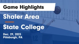 Shaler Area  vs State College  Game Highlights - Dec. 29, 2023