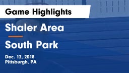 Shaler Area  vs South Park  Game Highlights - Dec. 12, 2018