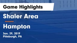Shaler Area  vs Hampton  Game Highlights - Jan. 29, 2019