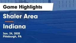 Shaler Area  vs Indiana  Game Highlights - Jan. 24, 2020
