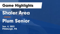 Shaler Area  vs Plum Senior  Game Highlights - Jan. 4, 2022