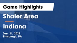 Shaler Area  vs Indiana  Game Highlights - Jan. 21, 2022