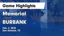 Memorial  vs BURBANK  Game Highlights - Feb. 2, 2018