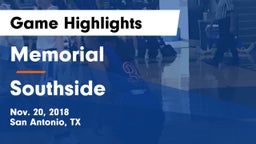 Memorial  vs Southside  Game Highlights - Nov. 20, 2018