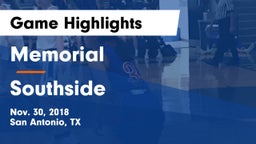 Memorial  vs Southside  Game Highlights - Nov. 30, 2018