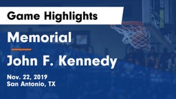 Memorial  vs John F. Kennedy Game Highlights - Nov. 22, 2019