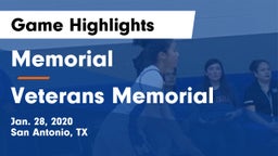 Memorial  vs Veterans Memorial Game Highlights - Jan. 28, 2020