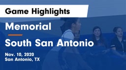 Memorial  vs South San Antonio  Game Highlights - Nov. 10, 2020